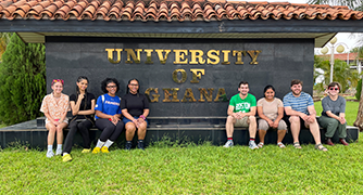 Image of Marist University students on their travel course in Ghana.