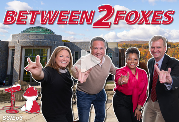 Image of Kevin Weinman with Marist parents with