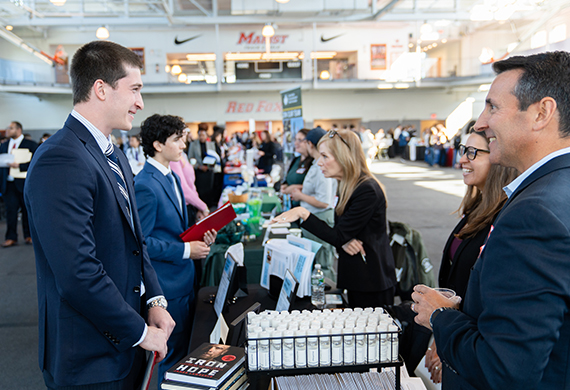 Image of Fall Career and Internship Fair in the McCann Center.
