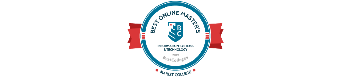 Image of Best Online Master's in Information Technology badge.