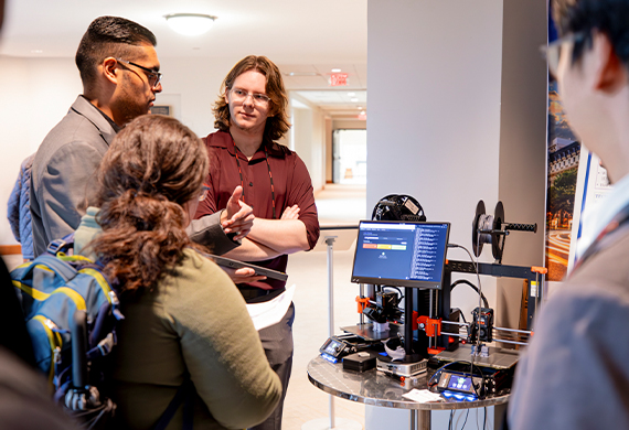 Image of students showcasing their projects and research at the Marist Computing Conference.