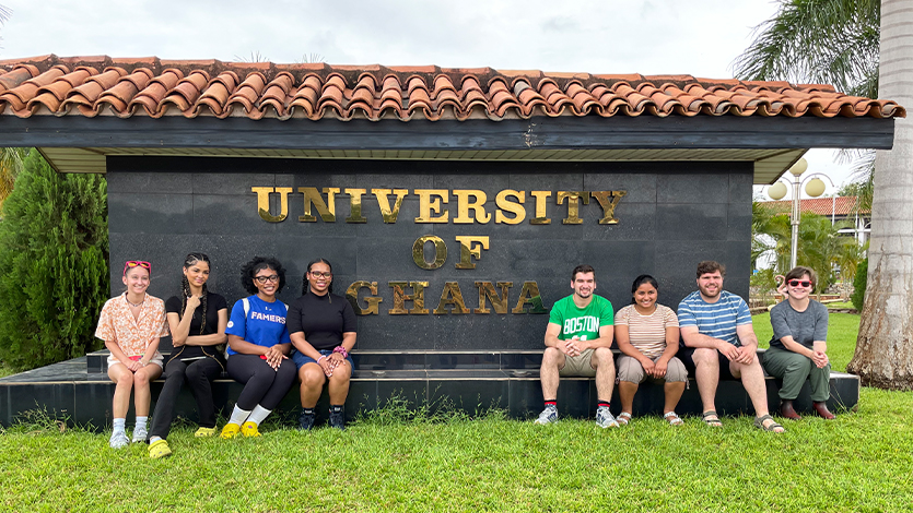 Marist Students on Music, Healing and Spirituality attachment trip in Ghana in May. Photo courtesy of Dr. Gavin Webb