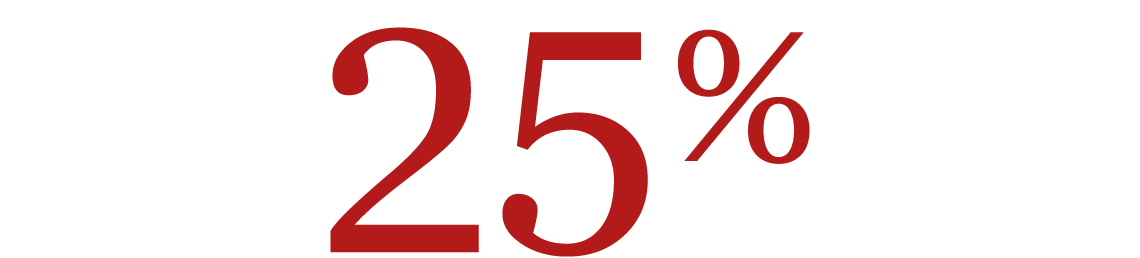 Image of 25 percent red icon