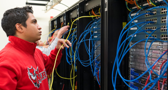 Image of students in a computer science lab