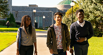 Image of students walking on campus