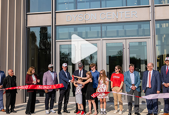 Image of Dyson Center ribbon-cutting with 