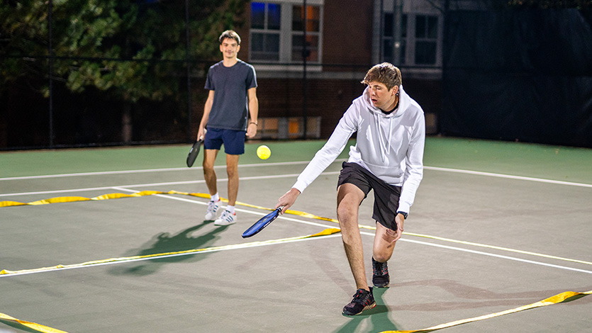 Image of students playing intramural pickleball.