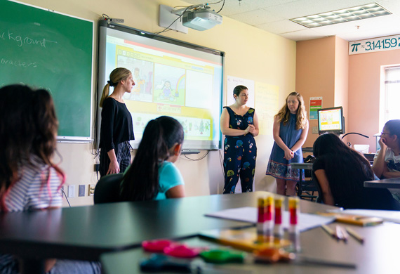 Image of Marist students teaching