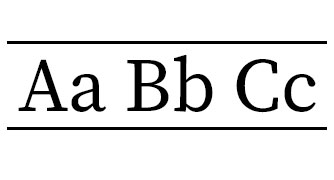 Image of capital and lowercase letters A, B, and C.