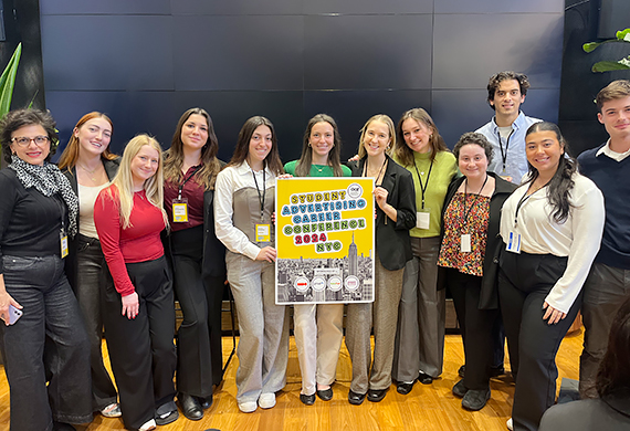 Marist Advertising Association at the Student Advertising Career Conference in NYC. Photo courtesy of Joanna D’Avanzo, Senior Professional Lecturer of Advertising.