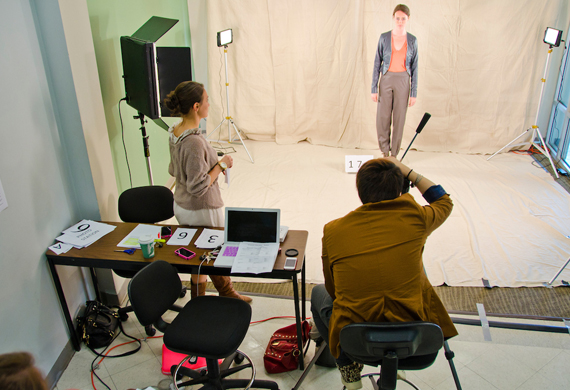 Image of a student run fashion photoshoot.