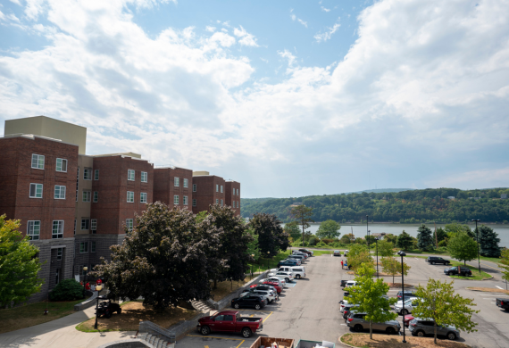 image of marist campus parking lot