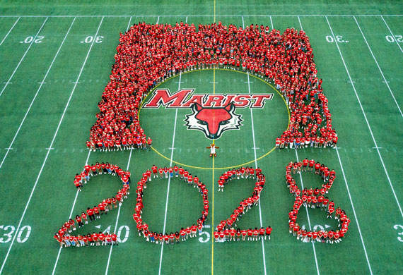 Image of the Class of 2028 photo, which is taken during Welcome Week.