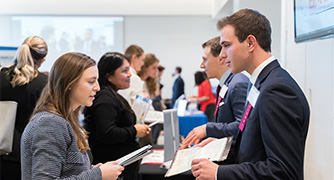 Image of student at Marist Career fair