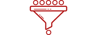 Image of synthesizing complex information icon.