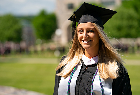 An image of Marist student at commencement