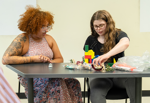 image of two students at desk