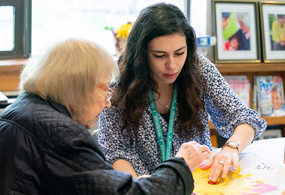 image of marist MSW student with client