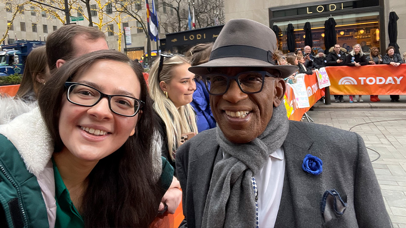 Jennamichelle Merolla with NBC’s Al Roker. 