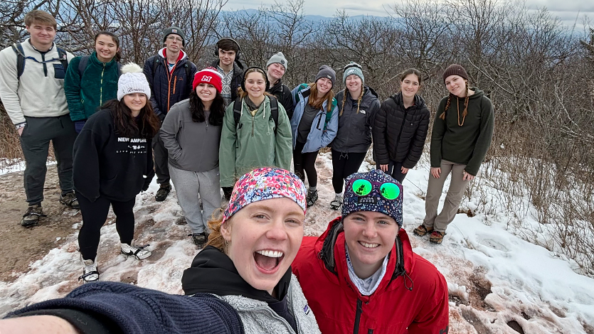 Image of Marist Outing Club at Overlook Mountain.