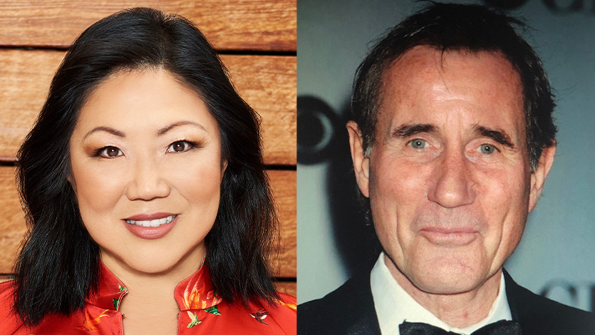 Images of Margaret Cho (left) and Jim Dale (right)