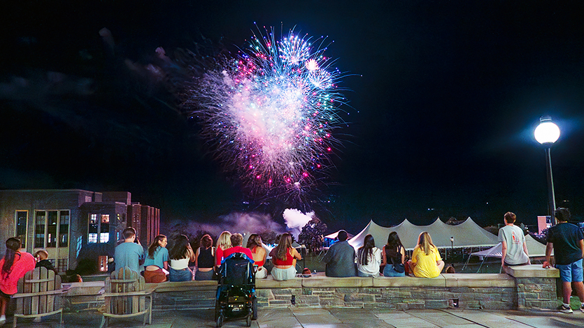 Image of Fireworks at 2023 Move-in Weekend.