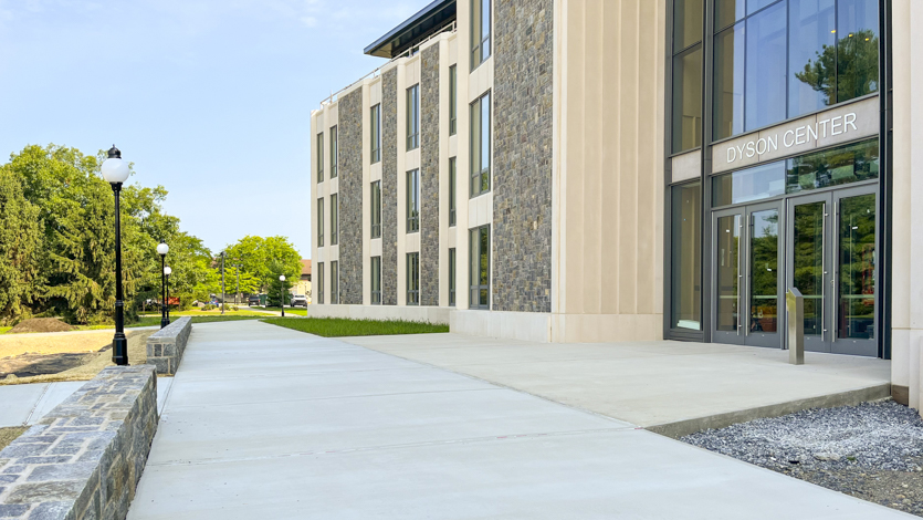 Image of patio outside Dyson Center.