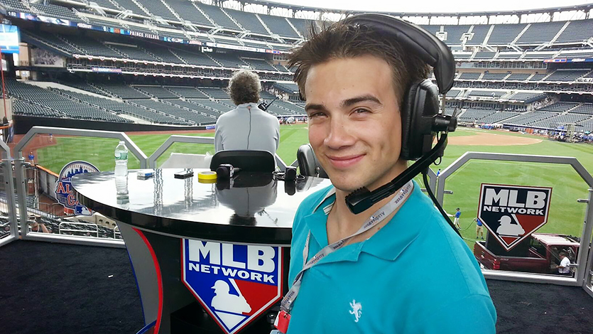 Image of Todd Bivona '07 working for MLB Network.