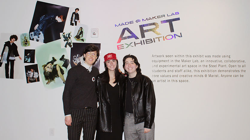 From left to right: Ais, Maddie, Kait at the exhibit.