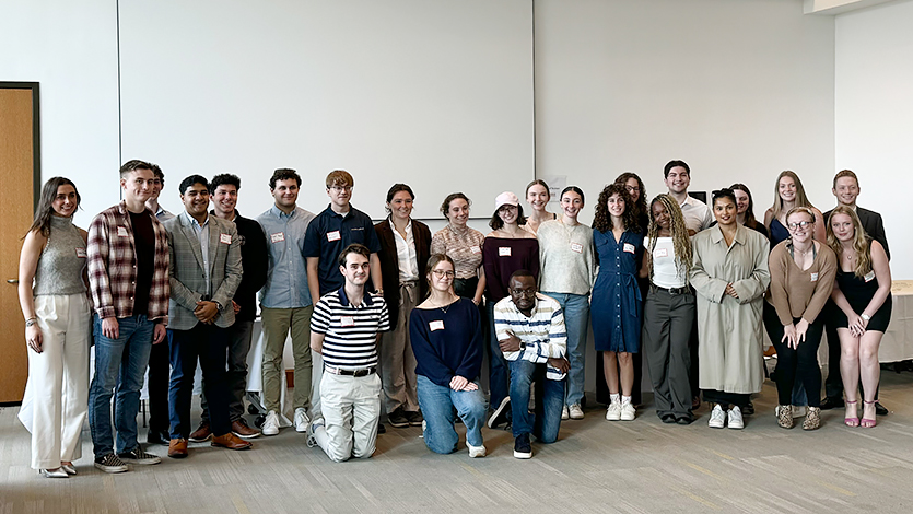 Image of group of students at the internship showcase.