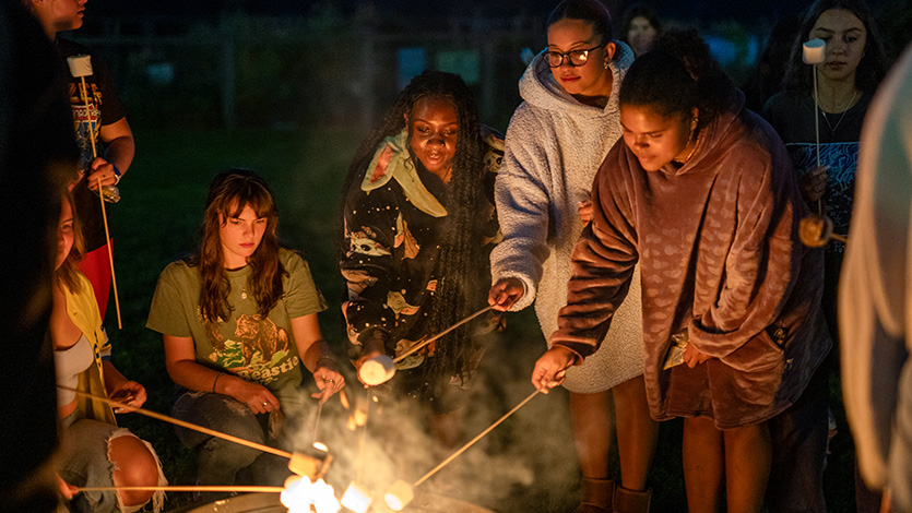 Image of firepit and s’more from this past fall.