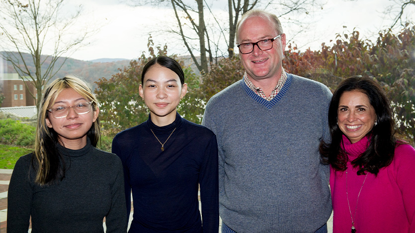 Image of scholars Elisabet Guerrero Hernandez and Harumi Kameda, Michael McCormick, and Genine McCormick.