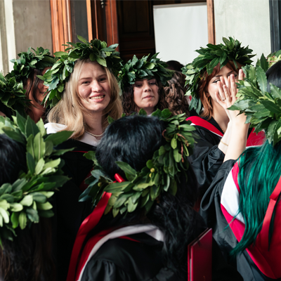 Image of students at the Florence commencement ceremony.