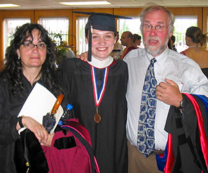 Image of Patty Tarantello graduating as a student at Marist.